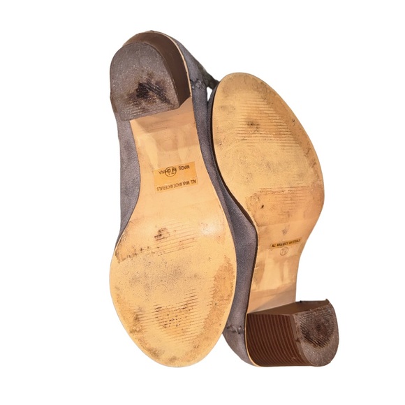 CCOCCI Gray microsuede back zip ankle boots women’s size 7.5 - Picture 8 of 12